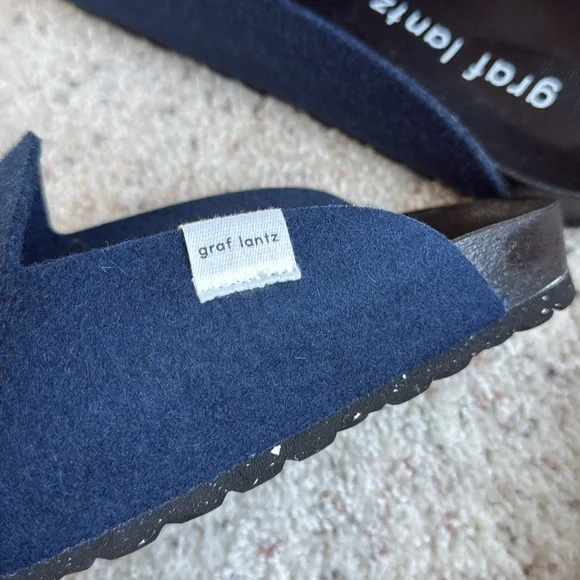 GRAF LANTZ Blue Merino Wool Clog Sz US 11 Haus Merino Wool Clog — Final Sale | Graf Lantz main image 4